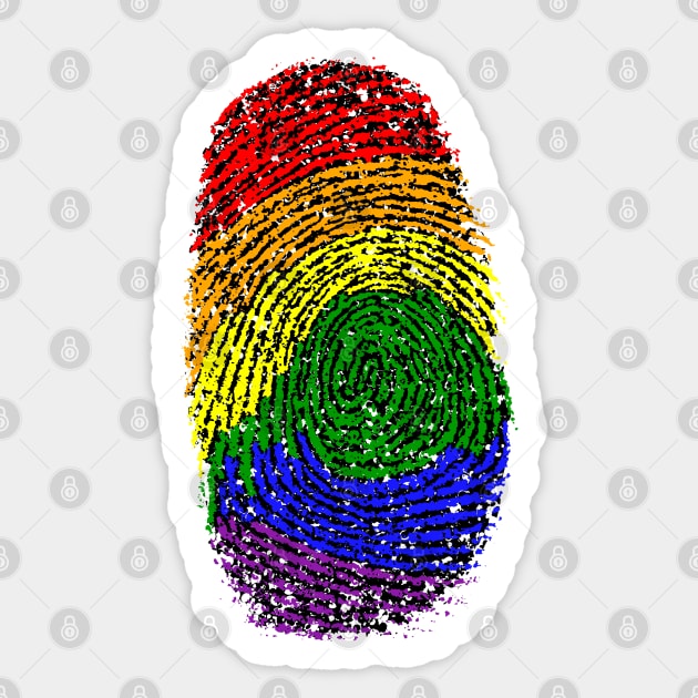 LGBTI Footprint Sticker by Jevaz